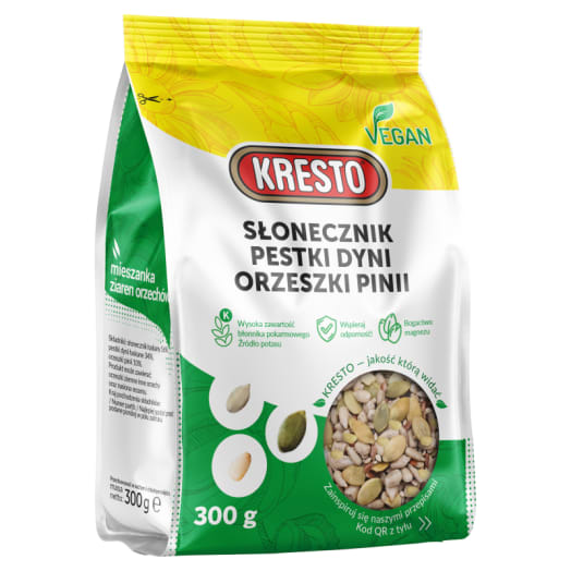 KRESTO Mieszanka nasion - słonecznik, dynia, orzechy pinii