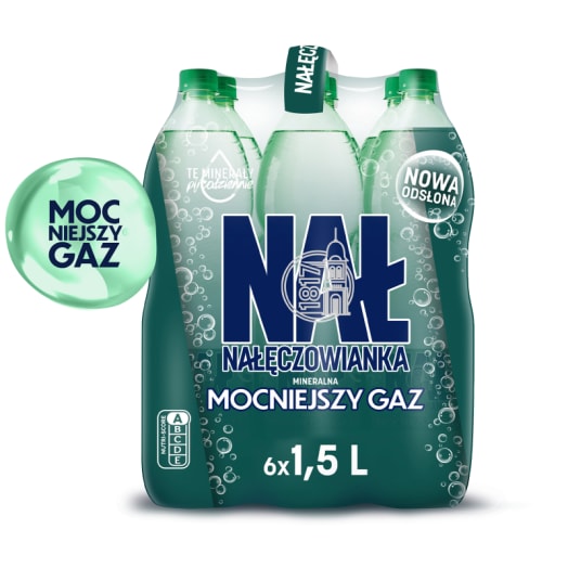 NAŁĘCZOWIANKA Naturalna woda mineralna Mocniejszy Gaz